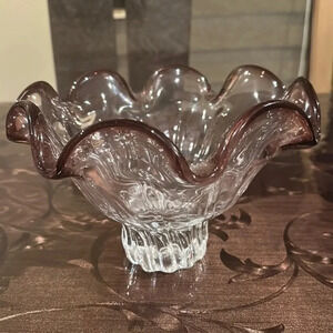 Shannon Crystal Amethyst crystal vase bowl